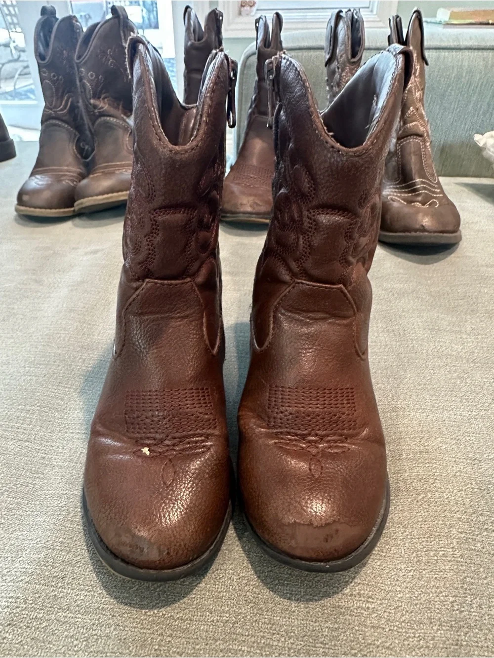 LOT of 8 pairs: Cherokee Toddler Western Cowboy Boots